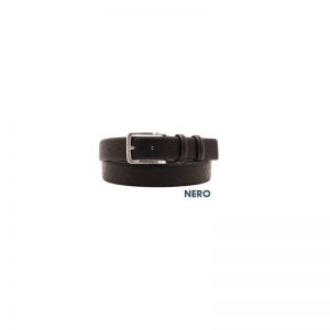 Egon Furstenberg PF 847-35 Cintura in pelle uomo Salvadanaio in Alluminio Nero