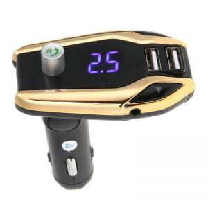 Modulator FM Mp3 Auto Hands Free X8 Plus Wireless Bluetooth Gold