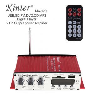 Kinter MA 120 2 canali Mini Digital lettore audio USB / SD / MP3 / amplificatore FM / ingresso lettore di schede SD con telecomando