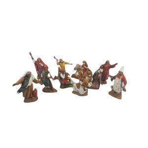Kit 1 Presepe Set 10 pastori 10cm made in italy Landi-Moranduzzo