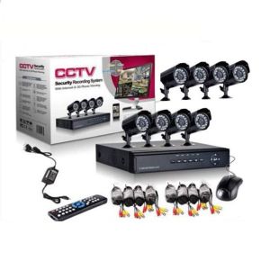 Kit videosorveglianza h264 cctv 8 canali telecamera infrarossi+dvr+alimentatore