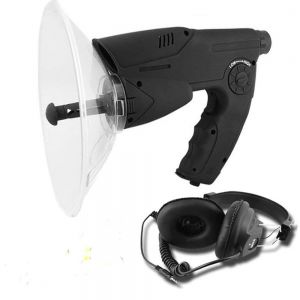 Kit microfono registratore direzionale spia monocolo cuffia spy ascolto ambiente
