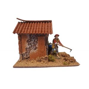 Kit 3 pezzi presepe elettromeccanico elettronico meccanico Landi-Moranduzzo case con personaggi