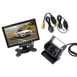 Kit retromarcia wireless Telecamera per camper auto rimorchi Monitor LCD 7 pollici