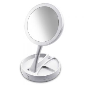 Specchio per MakeUp con led KW-1126-B pieghevole 1x 5x portatile a batteria
