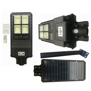 Lampione stradale led 90w pannello solare fotovoltaico 300 led con telecomando