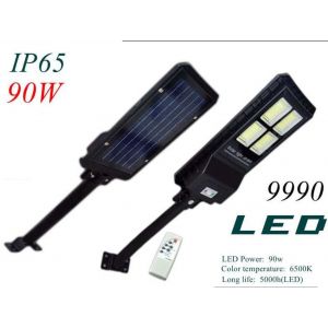 Lampione stradale led 90w pannello solare luce esterno ip65 telecomando 9990