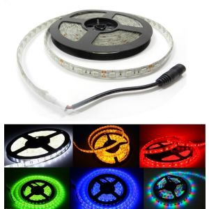 Bobina striscia strip led 5050 flessibile 5m adesiva luce interno esterno ip65 led 5050 rgb + driver + alimentatore