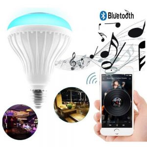 Lampadina Led Luce RGB Cassa Speaker Musica Bluetooth Bulbo E27 12w