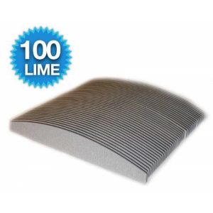 Kit 100 lime mezza luna bilaterale grana 100/180 per ricostruzione unghie 