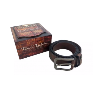 Renato Balestra Saloon Western Collection Cintura in cuoio con box Testa di Moro