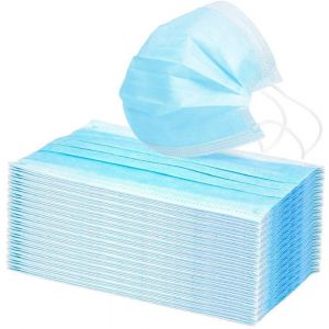 Le Touch 50 pezzi Maschere monouso Maschere per il viso,3 strati,Antipolvere Maschera traspirante di sicurezza sanitaria per polline, fumo,salute della persona con occhiali