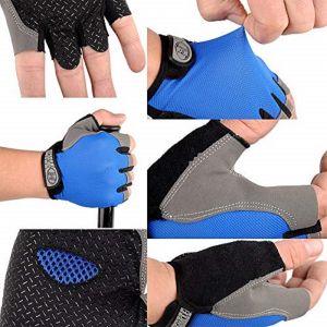 Guanti unisex mezzo dito fitness sport gloves palestra ciclismo moto pesca sport copper fit