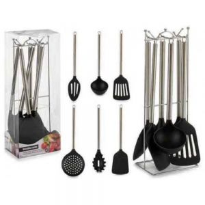 Mestoli set cucina accessori cottura paletta schiumarola mestolo 6 pezzi