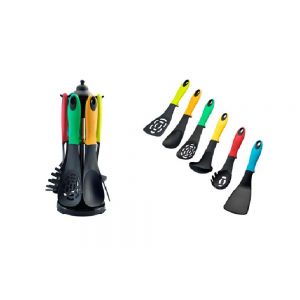 Set utensili da cucina 7 pezzi Multicolore con Espositore Swiss Line