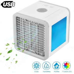 Mini Condizionatore Portatile Deumidificatore a Acqua USB Ventilatore Auto LED