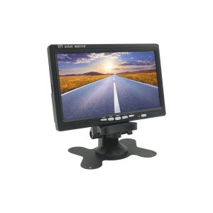 Monitor Lcd 7 Pollici 2 Ingressi Video Rca Dvd Gps Telecamera Retromarcia 7001b