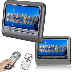 2 Monitor 9 Pollici Poggiatesta Lettore Dvd Usb Sd Hdmi Auto Camper Smontabili