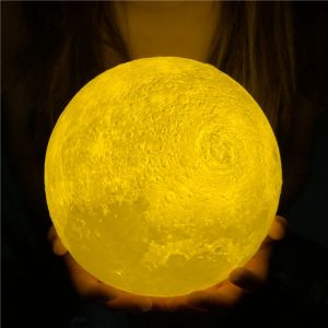 Lampada notturna forma di Luna luminosa per bambini luce led moon light
