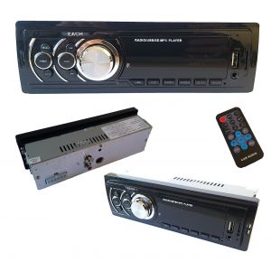 Autoradio 250W stereo FM lettore MP3 con ingresso AUX USB e SD auto camper 625