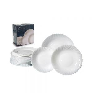 Servizio di piatti 18 pezzi OPAL mod OSLO set per 6 persone 