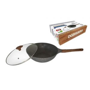 Padella DgBavaria da 30cm con Manico in Legno Antiaderente
