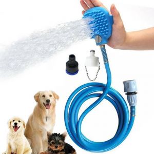Pet Bathing Tool Tubo Con Spazzola Pulizia Bagno Cane Cani Gatto Massaggio Peli