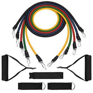 Elastici Fitness Set Fasce di Resistenza 5 Bande Elastiche Bicipiti Elastici da Pilates Elastico Fitness Estensori Pettorali Lattice Allenamento Casa