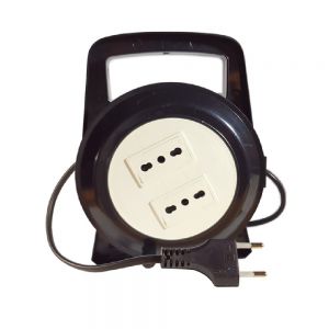 10 Mt metri prolunga cavo elettrico avvolgicavo avvolgibile 2 prese