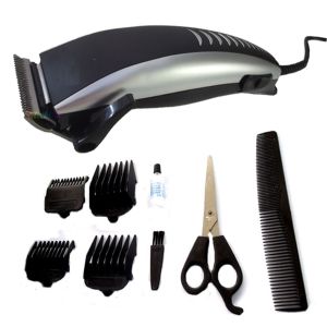 Rasoio Taglia Capelli Peli Barba SP-4604 Super Pro Clipper 4 Pettini Forbici Hsb