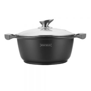 Pentola pirofila in alluminio marmo 28 cm 5.7L antiaderente coperchio RL-BS28ML