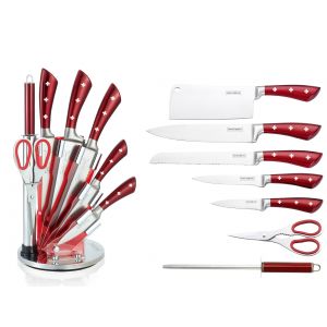 Set di coltelli in acciaio inossidabile 8 pezzi - royalty line rl-kss804