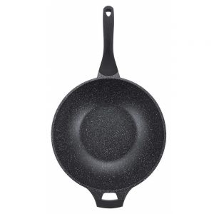Padella Royalty Line RL-BW32M Wok 32cm cucina pietra lavica induzione 