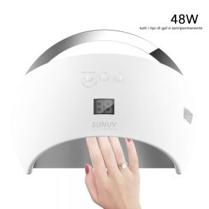 Lampada Sun 6s 48w Unghie Nail Uv Unghia Ricostruzione Sun6s Colata 2 in 1 Led