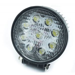 Faro Supplementare Profondità Auto Fuoristrada 12v Tondo 9 Led 27w 6000k Watt