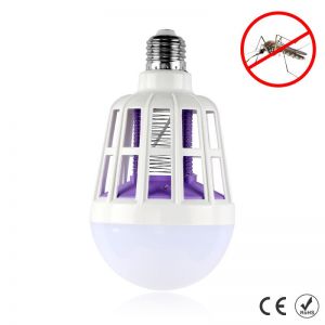 Zanzariera killer lampadina led e27 bulbo con luce blu attira e fulmina zanzare