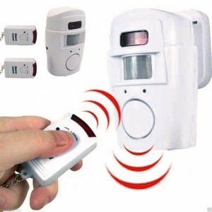 Kit sistema di allarme antifurto con sensore sirena 105 db 2 telecomandi wireless