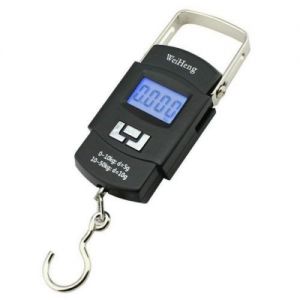 Bilancia portatile peso fino a 50kg elettronica pesca bagagli zaini con gancio