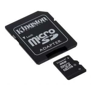 Kingston SDC4/8GB Memoria MicroSDHC con Adattatore SD, 8 GB, Class 4