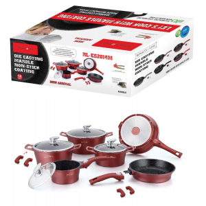 Set pentole 14 pezzi - royalty line rl-es2014m rivestimento marmo