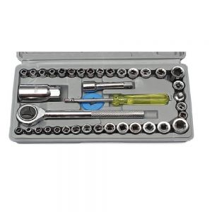 Kit 40 chiavi bussola chiave cricchetto tubo AIWA pollici set esagonale acciaio