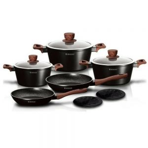 Batteria di pentole Herzog set 10 pezzi ghisa antiaderente
