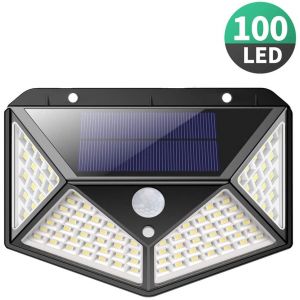 2pcs - Faretto solare da esterno 114 led con sensore di movimento impermeabile 3 modalità