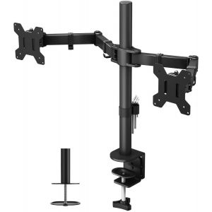 Panca a Doppio Braccio TV ergonomica Monitor LCD Supporto Schermo del Computer Rotazione Doppia inclinazione misure 82cmx50cm