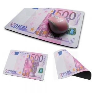 Tappetino per mouse design banconota 500 euro morbido e confortevole