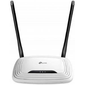 TP-Link TL-WR841N N300 Router Wi-Fi 300 Mbps a 2.4 GHz, 5 10/100M Porti, 2 5dBi Fixed Antenne, Wireless On/Off, Power On/Off, WPS