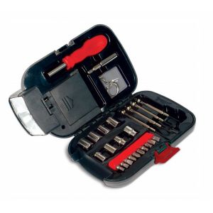 26 set di utensili per casa torcia LED, set di cacciaviti, misura di nastro, set di prese, punte per cacciavite per emergenze, riparazioni domestiche e progetti fai da te