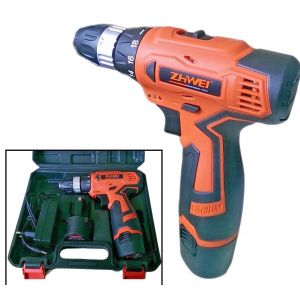 Trapano avvitatore a batteria ricaricabile 2 batterie 12v 1.5ah mandrino 10mm