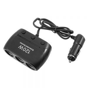 Presa caricabatterie per auto accendisigari con 3 porte - 1519 120w con porta usb - olesson no.1521 