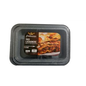 Tris Teglie Forno Lasagne Tegami 3 Pietra Lavica Antiaderente Bavaria